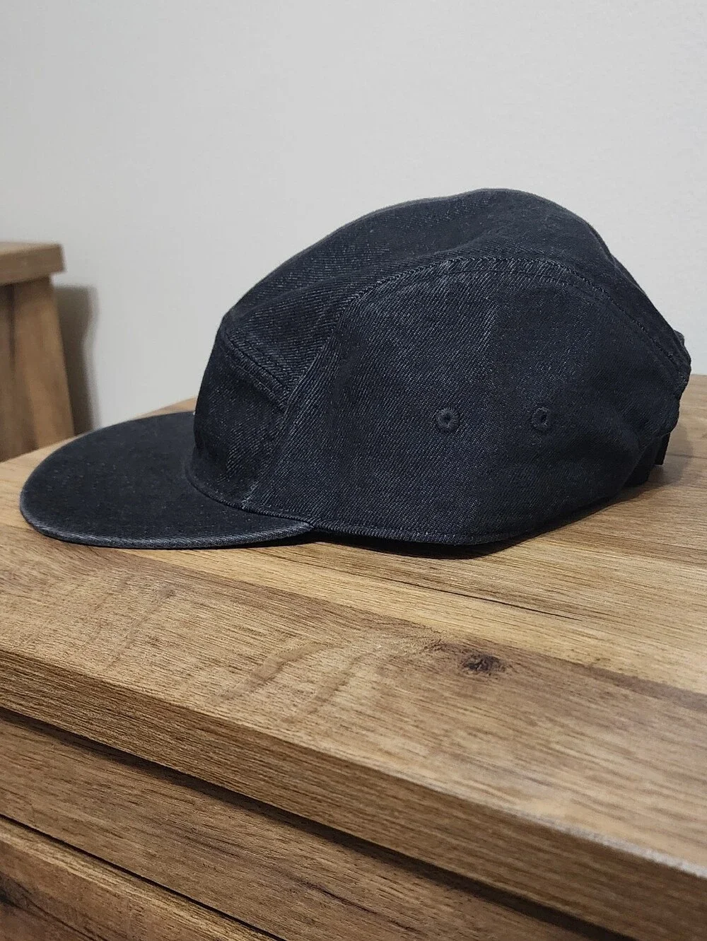 Nike Just Do It Black Washed Denim Unstructured 5 Panel Cap M/L IB2345 010